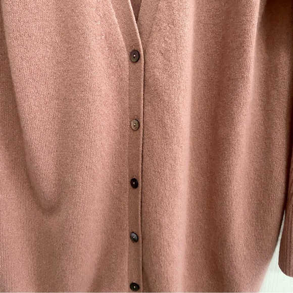 NWT Pure Collection 100% Cashmere Dusty Rose Cardigan Sweater Size 14-16 - Picture 5 of 10